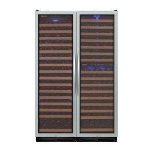 Allavino 48" Wide FlexCount Classic II Tru-Vino 346 Bottle Three Zone Stainless Steel Side-by-Side Wine Cooler