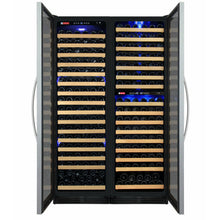 Load image into Gallery viewer, Allavino 48&quot; Wide FlexCount Classic II Tru-Vino 346 Bottle Three Zone Stainless Steel Side-by-Side Wine Cooler