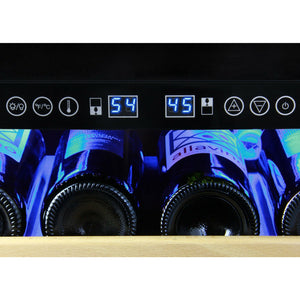 Allavino 48" Wide FlexCount Classic II Tru-Vino 346 Bottle Three Zone Stainless Steel Side-by-Side Wine Cooler