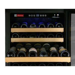 Allavino 48" Wide FlexCount Classic II Tru-Vino 348 Bottle Dual Zone Stainless Steel Side-by-Side Wine Cooler