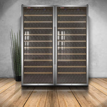 Load image into Gallery viewer, Allavino 63&quot; Wide Vite II Tru-Vino 554 Bottle Dual Zone Stainless Steel Side-by-Side Wine Cooler