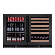 Load image into Gallery viewer, Item Numnber 4535 - KingsBottle 48 Inch Glass Door Side By Side Wine And Beverage Cooler