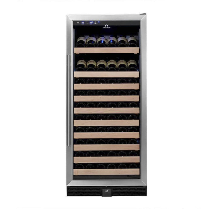 KingsBottle 100 Bottle Single Zone Left/Right Hinge Wine Cooler