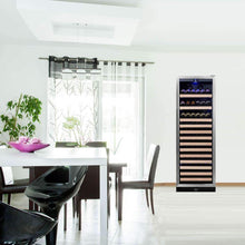 Load image into Gallery viewer, Kingsbottle 166 Bottle Single Zone Large Left/Right Hinge Wine Cooler Cabinet