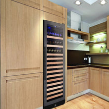 Load image into Gallery viewer, Kingsbottle 166 Bottle Single Zone Large Left/Right Hinge Wine Cooler Cabinet