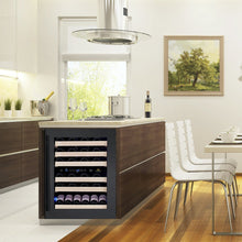 Load image into Gallery viewer, KingsBottle 24 Inch Under Counter 44 Bottle Left/Right Hinge Dual Zone Wine Cooler