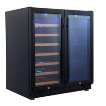 Load image into Gallery viewer, KingsBottle 30&quot; Built In Low-E Glass Door Wine And Beer Cooler Combo