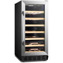 Load image into Gallery viewer, Lanbo 15&quot; Stainless Steel 33 Bottle Single Zone Wine Cooler