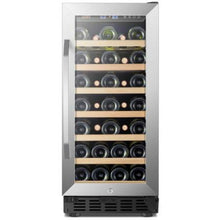 Load image into Gallery viewer, Lanbo 15&quot; Stainless Steel 33 Bottle Single Zone Wine Cooler