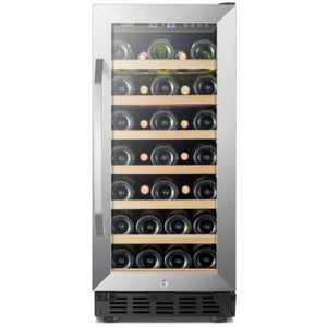 Lanbo 15" Stainless Steel 33 Bottle Single Zone Wine Cooler