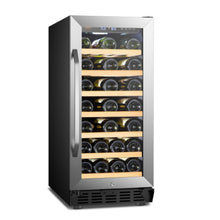 Load image into Gallery viewer, Lanbo 15&quot; Stainless Steel 33 Bottle Single Zone Wine Cooler