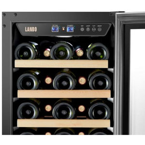 Lanbo 15" Stainless Steel 33 Bottle Single Zone Wine Cooler