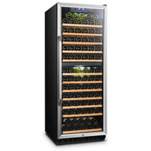 Load image into Gallery viewer, Lanbo 23.4&quot; Wide Stainless Steel 138 Bottle Dual Zone Wine Cooler