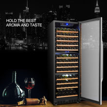 Load image into Gallery viewer, Lanbo 23.4&quot; Wide Stainless Steel 149 Bottle Triple Zone Wine Cooler