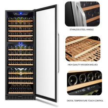 Load image into Gallery viewer, Lanbo 23.4&quot; Wide Stainless Steel 149 Bottle Triple Zone Wine Cooler