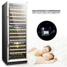 Load image into Gallery viewer, Lanbo 23.4&quot; Wide Stainless Steel 149 Bottle Triple Zone Wine Cooler