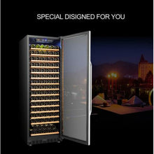 Load image into Gallery viewer, Lanbo 24&quot; Wide Stainless Steel 171 Bottle Single Zone Wine Cooler