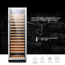 Load image into Gallery viewer, Lanbo 24&quot; Wide Stainless Steel 171 Bottle Single Zone Wine Cooler