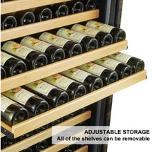 Load image into Gallery viewer, Lanbo Luxury Stainless Steel 289 Bottle Dual Door Wine Cooler