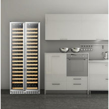 Load image into Gallery viewer, Lanbo Luxury Stainless Steel 289 Bottle Dual Door Wine Cooler