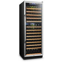 Load image into Gallery viewer, Lanbo Stainless Steel 160 Bottle Dual Zone Wine Cooler