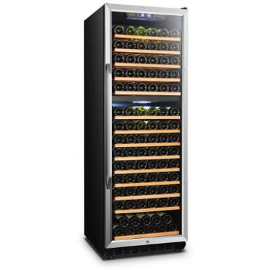 Lanbo Stainless Steel 160 Bottle Dual Zone Wine Cooler