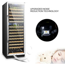 Load image into Gallery viewer, Lanbo Stainless Steel 160 Bottle Dual Zone Wine Cooler