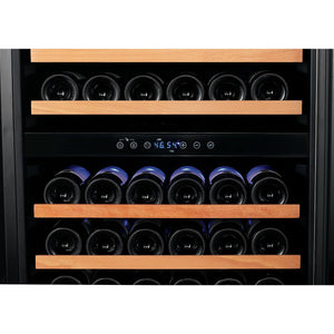 Smith & Hanks 166 Bottle Dual Zone Wine Cooler, Stainless Steel Door Trim