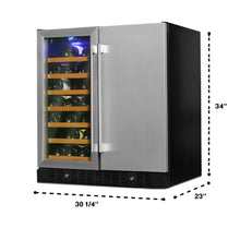 Load image into Gallery viewer, Smith &amp; Hanks Hybrid Wine And Beverage Cooler, Stainless Steel Door Trim