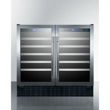 Load image into Gallery viewer, Summit 36&quot; Wide Built-In Dual Zone Wine Cooler
