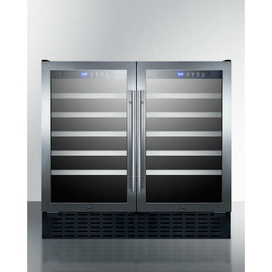 Summit 36" Wide Built-In Dual Zone Wine Cooler