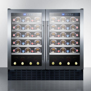 Summit 36" Wide Built-In Dual Zone Wine Cooler