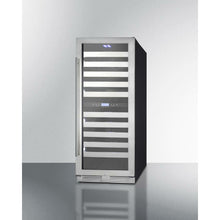 Load image into Gallery viewer, Summit Stainless Steel 24&quot; Wide 116 Bottle Dual-Zone Wine Cooler