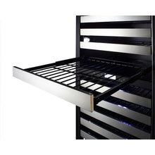 Load image into Gallery viewer, Summit Stainless Steel 24&quot; Wide 116 Bottle Dual-Zone Wine Cooler